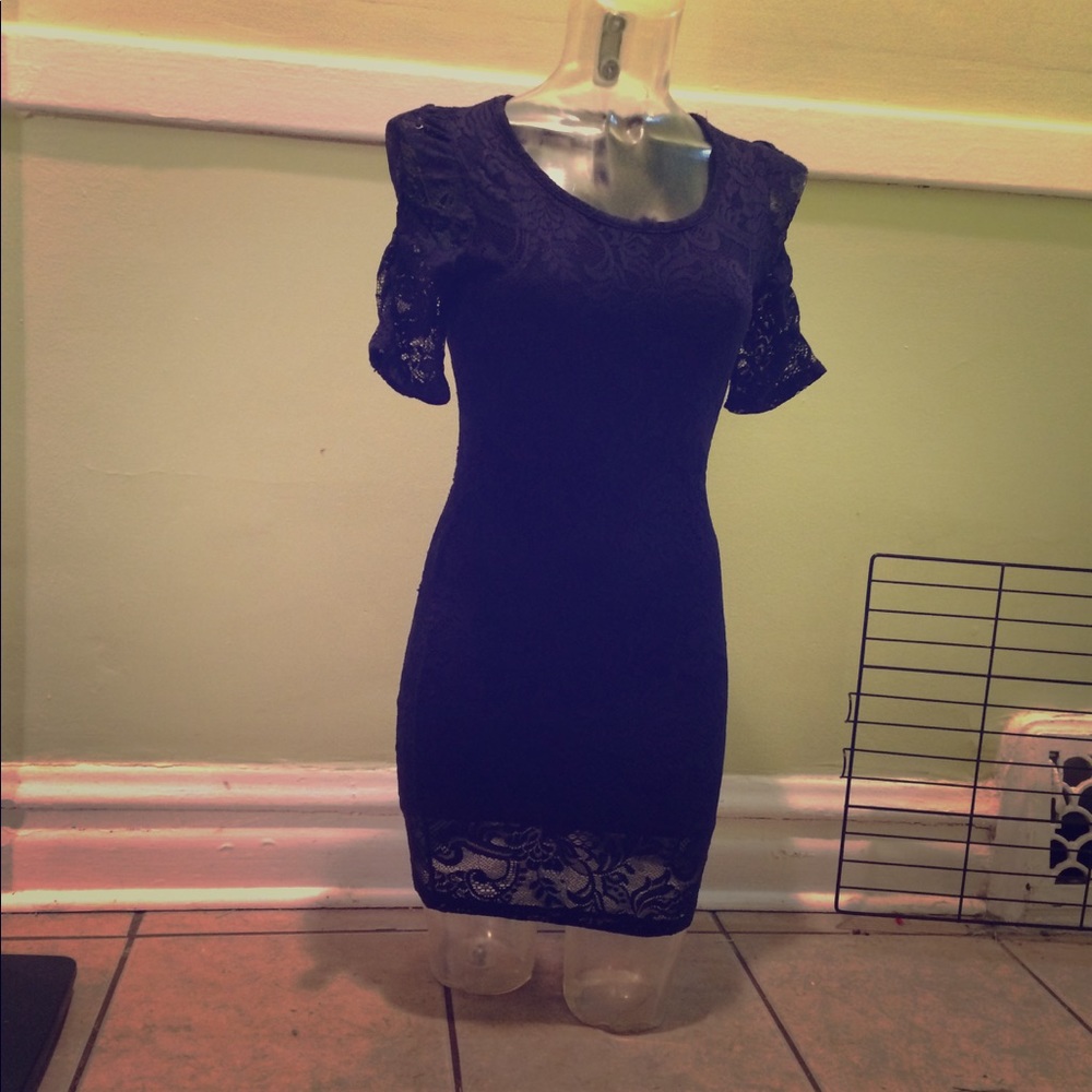 Navy Blue lace dress, Women's Small